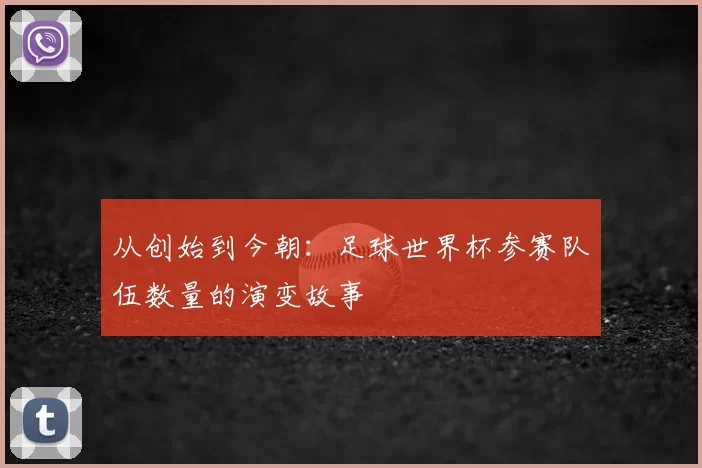 从创始到今朝:足球世界杯参赛队伍数量的演变故事